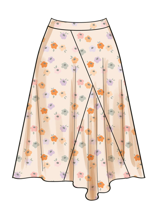 Simplicity Sewing Pattern S3138 Easy Sew Godet Skirt in Two Lengths from Jaycotts Sewing Supplies