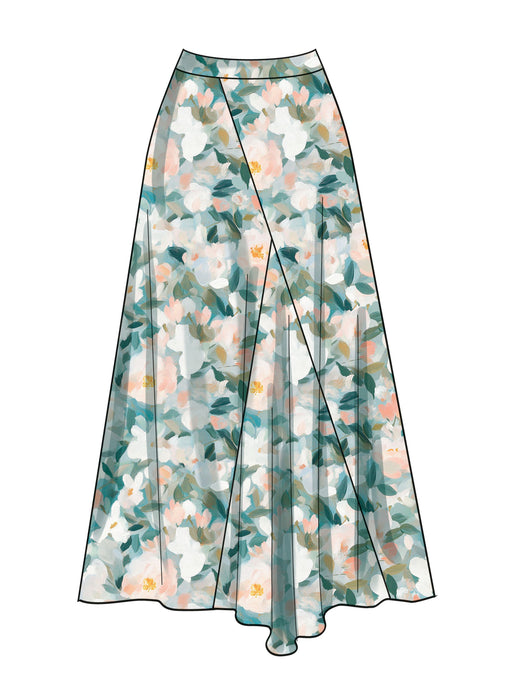 Simplicity Sewing Pattern S3138 Easy Sew Godet Skirt in Two Lengths from Jaycotts Sewing Supplies