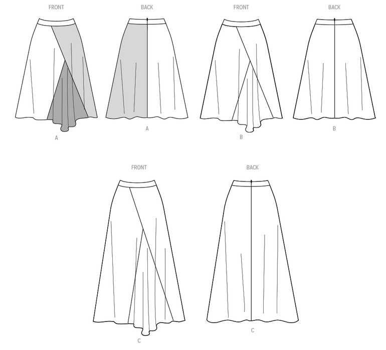 Simplicity Sewing Pattern S3138 Easy Sew Godet Skirt in Two Lengths from Jaycotts Sewing Supplies