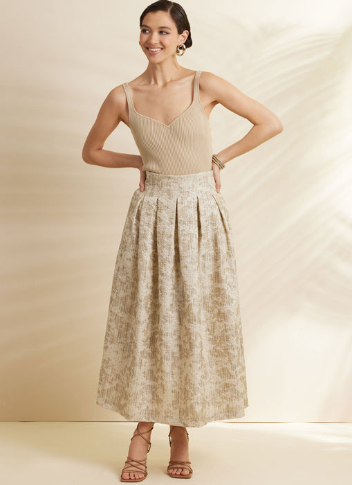 Simplicity Sewing Pattern 3139 Pleated Skirt in Two Lengths and Belt from Jaycotts Sewing Supplies