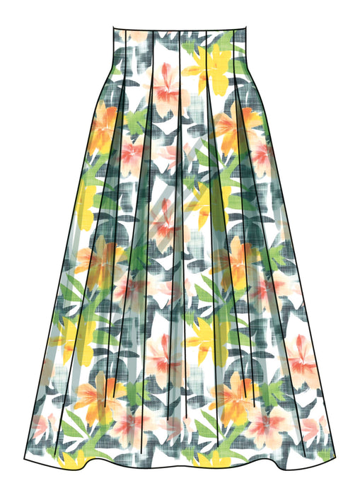Simplicity Sewing Pattern 3139 Pleated Skirt in Two Lengths and Belt from Jaycotts Sewing Supplies