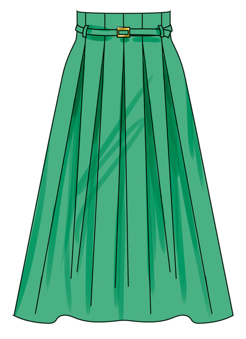 Simplicity Sewing Pattern 3139 Pleated Skirt in Two Lengths and Belt from Jaycotts Sewing Supplies