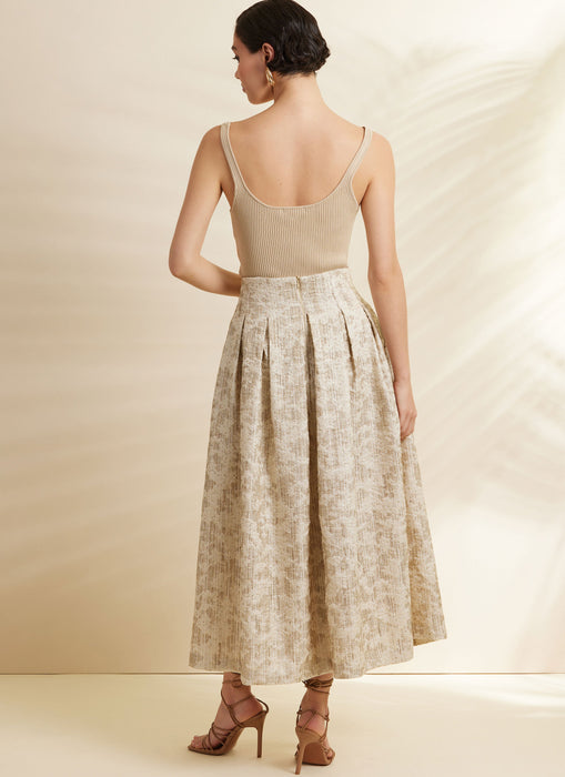 Simplicity Sewing Pattern 3139 Pleated Skirt in Two Lengths and Belt from Jaycotts Sewing Supplies