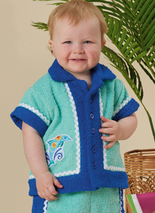 Simplicity Sewing Pattern 3145 Babies' Contrast Shirt and Shorts from Jaycotts Sewing Supplies