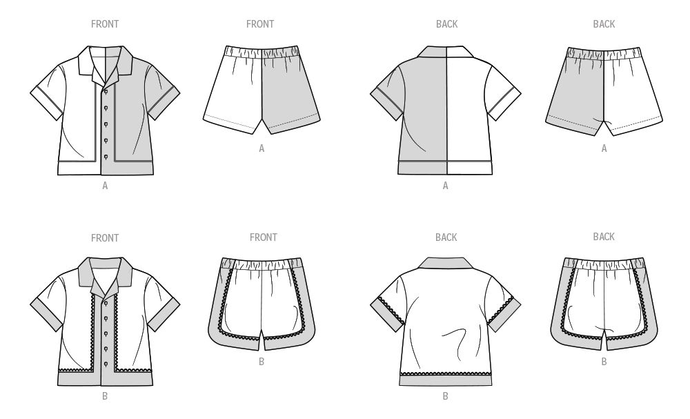 Simplicity Sewing Pattern 3145 Babies' Contrast Shirt and Shorts from Jaycotts Sewing Supplies