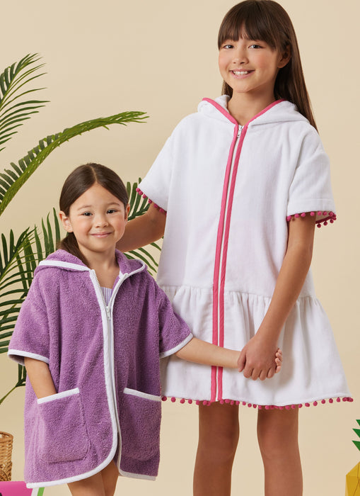 Simplicity Sewing Pattern 3147 Girls' Hooded Cover Up from Jaycotts Sewing Supplies
