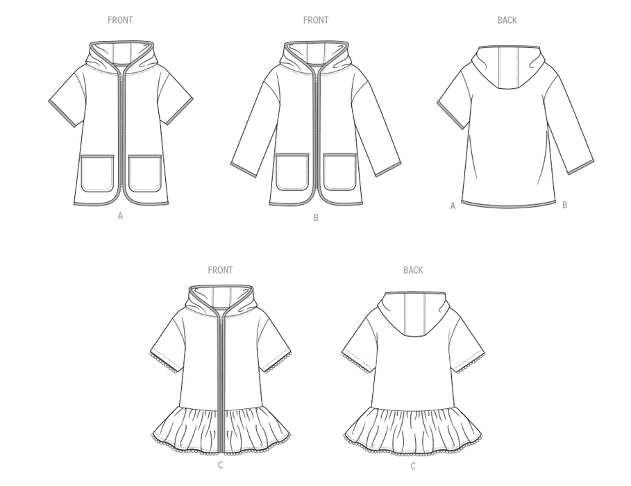 Simplicity Sewing Pattern 3147 Girls' Hooded Cover Up from Jaycotts Sewing Supplies