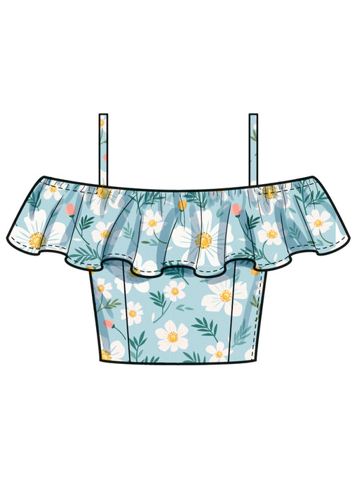Simplicity Sewing Pattern 3148 Girls' Ruffle Top and Skirt from Jaycotts Sewing Supplies