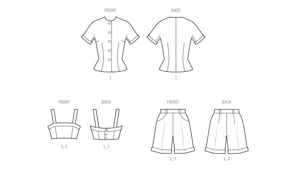 Simplicity Sewing Pattern 3150 Vintage 1940's Jacket, Bra and Shorts from Jaycotts Sewing Supplies