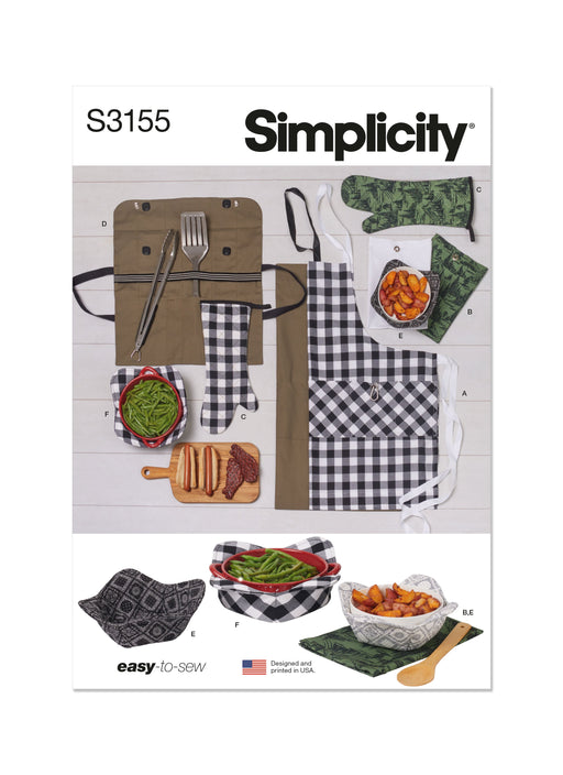 Simplicity Sewing Pattern 3155 Outdoor Grill and Picnic Accessories from Jaycotts Sewing Supplies