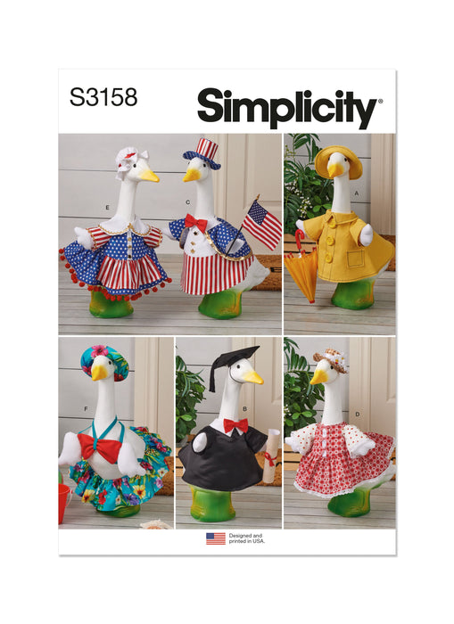 Simplicity Sewing Pattern 3158 Clothes for Porch and Lawn Geese from Jaycotts Sewing Supplies