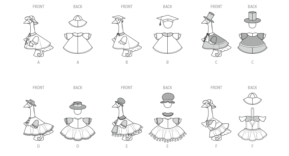 Simplicity Sewing Pattern 3158 Clothes for Porch and Lawn Geese from Jaycotts Sewing Supplies
