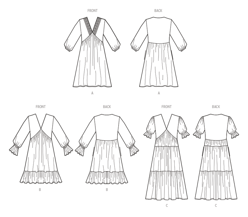 Simplicity 9702 Empire Dress Sewing pattern from Jaycotts Sewing Supplies