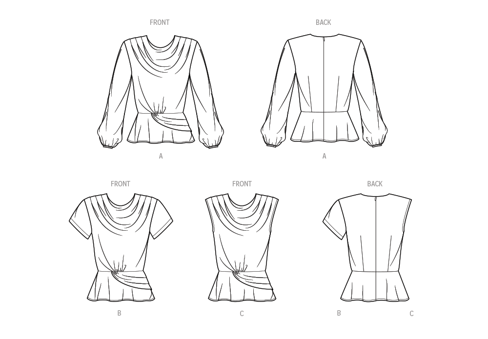 Simplicity 9706 Tops Sewing pattern from Jaycotts Sewing Supplies