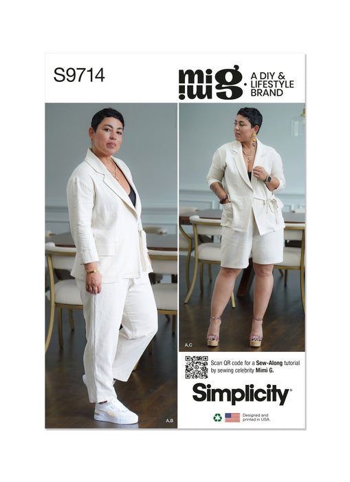 Simplicity 9714 Jacket, Pants and Shorts patttern by Mimi G Style from Jaycotts Sewing Supplies