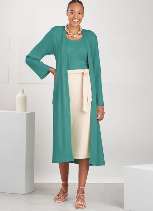 Simplicity 9716 Knit Top, Cardigan and Skirt Sewing pattern from Jaycotts Sewing Supplies