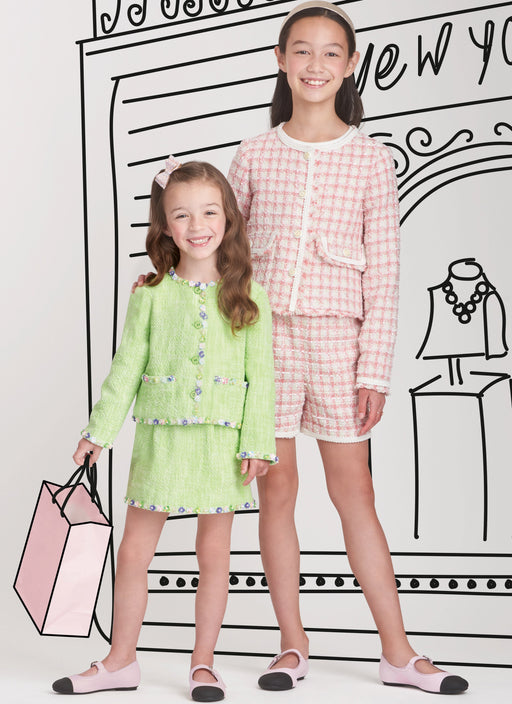 Simplicity 9721 Girls' Jackets, Skirt and Shorts Sewing pattern from Jaycotts Sewing Supplies