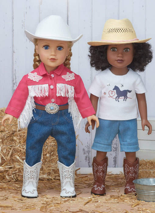 Simplicity 9728 Western Doll Clothes pattern by Elaine Heigl Designs from Jaycotts Sewing Supplies