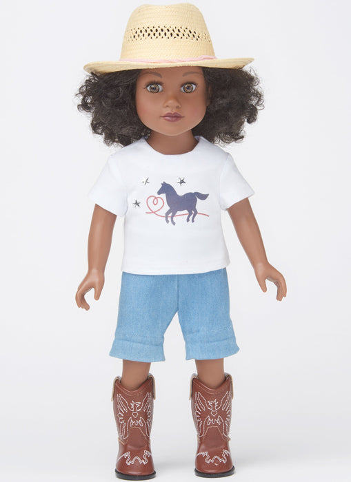 Simplicity 9728 Western Doll Clothes pattern by Elaine Heigl Designs from Jaycotts Sewing Supplies
