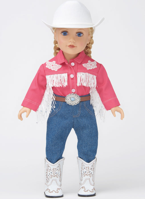 Simplicity 9728 Western Doll Clothes pattern by Elaine Heigl Designs from Jaycotts Sewing Supplies