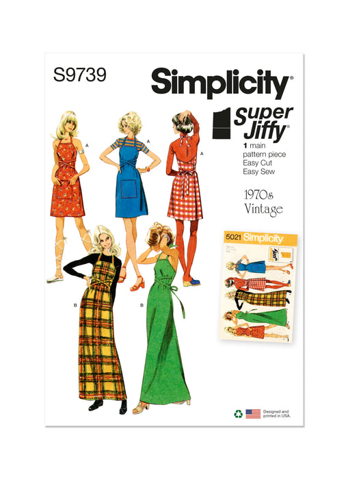 Simplicity 9739 sewing pattern Misses' Back-Wrap Dress and Jumper from Jaycotts Sewing Supplies