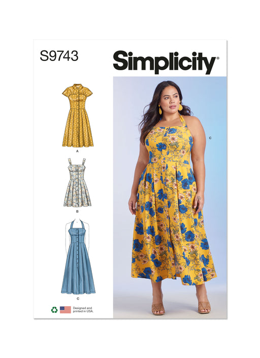 Simplicity 9743 sewing pattern Women's Dresses from Jaycotts Sewing Supplies