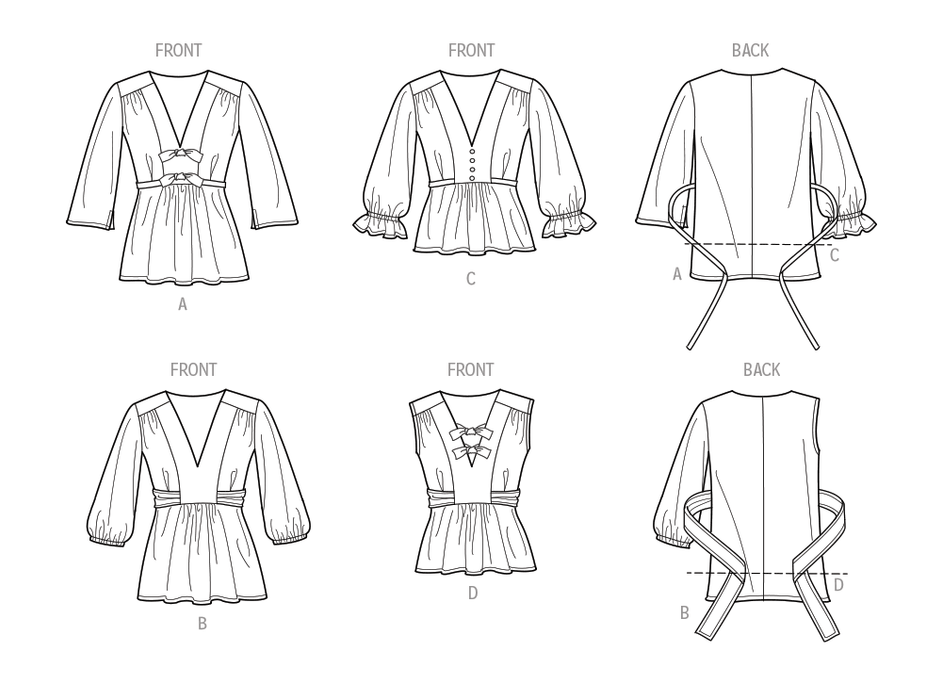 Simplicity 9748 sewing pattern Misses' Top with Sleeve Variations from Jaycotts Sewing Supplies