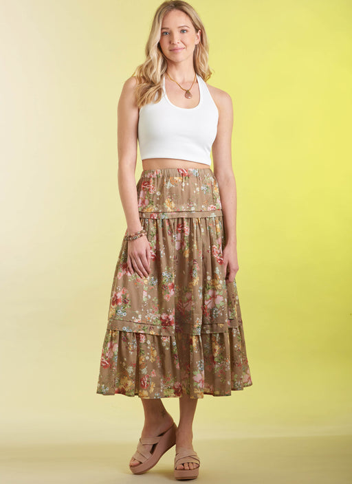 Simplicity 9750 sewing pattern Misses' Skirt in Three Lengths from Jaycotts Sewing Supplies