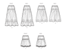 Simplicity 9750 sewing pattern Misses' Skirt in Three Lengths from Jaycotts Sewing Supplies