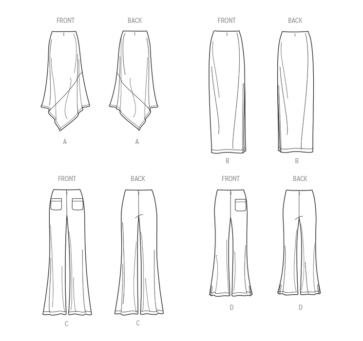 Simplicity 9751 sewing pattern Misses' Knit Skirts and Trousers from Jaycotts Sewing Supplies