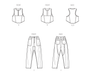 Simplicity 9754 sewing pattern Misses' Tops and Cargo Pants by Mimi G Style from Jaycotts Sewing Supplies