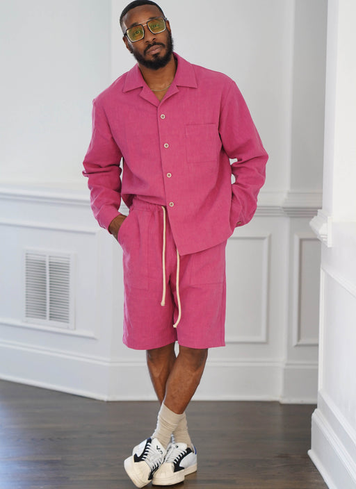 Simplicity 9758 sewing pattern Men's Shirts and Shorts by Norris Danta Ford from Jaycotts Sewing Supplies