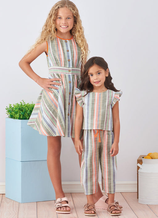 Simplicity 9761 sewing pattern Children's and Girls' Dress, Top and Pants from Jaycotts Sewing Supplies
