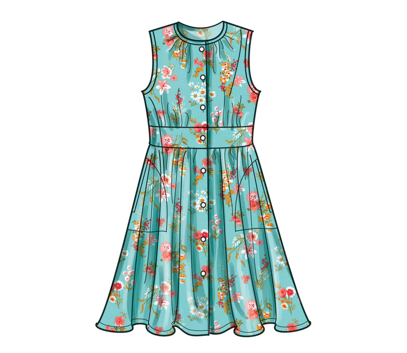 Simplicity 9761 sewing pattern Children's and Girls' Dress, Top and Pants from Jaycotts Sewing Supplies