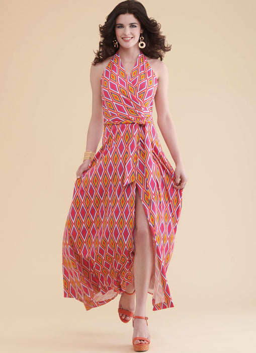 Simplicity sewing pattern 9793 1970's Front-Wrap Halter-Dress from Jaycotts Sewing Supplies