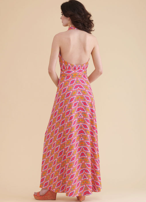Simplicity sewing pattern 9793 1970's Front-Wrap Halter-Dress from Jaycotts Sewing Supplies