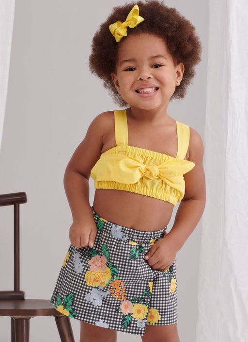 Simplicity sewing pattern 9797 Toddlers' Tops, Skort, Pants and Hat from Jaycotts Sewing Supplies