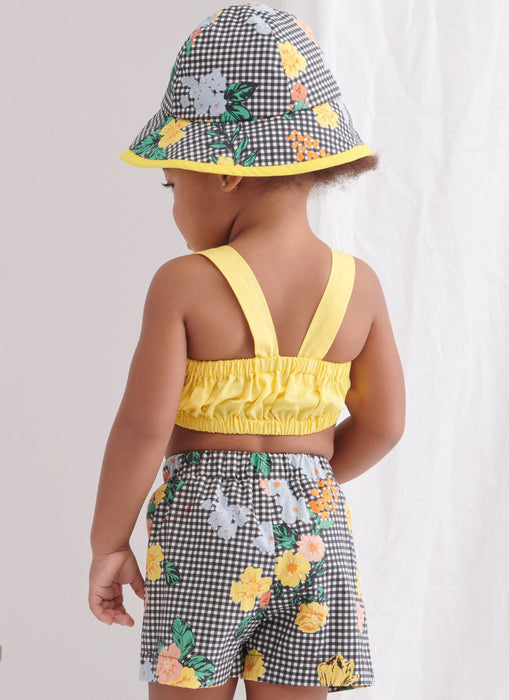 Simplicity sewing pattern 9797 Toddlers' Tops, Skort, Pants and Hat from Jaycotts Sewing Supplies