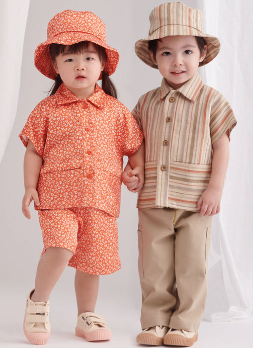 Simplicity sewing pattern 9798 Toddlers' Top, Pants, Shorts and Hat from Jaycotts Sewing Supplies
