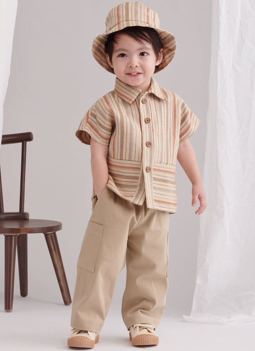Simplicity sewing pattern 9798 Toddlers' Top, Pants, Shorts and Hat from Jaycotts Sewing Supplies