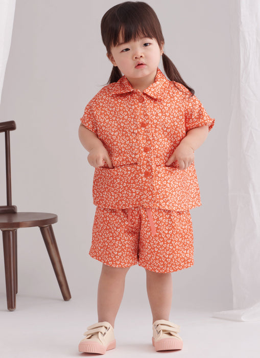 Simplicity sewing pattern 9798 Toddlers' Top, Pants, Shorts and Hat from Jaycotts Sewing Supplies