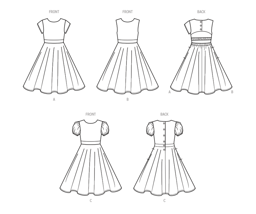 Simplicity sewing pattern 9799 Girls' Dresses from Jaycotts Sewing Supplies