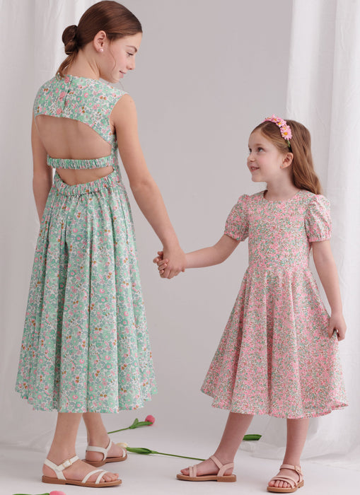 Simplicity sewing pattern 9799 Girls' Dresses from Jaycotts Sewing Supplies