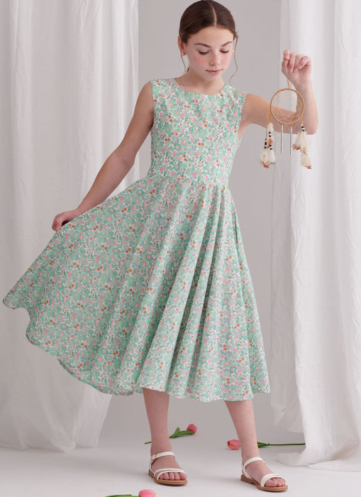 Simplicity sewing pattern 9799 Girls' Dresses from Jaycotts Sewing Supplies