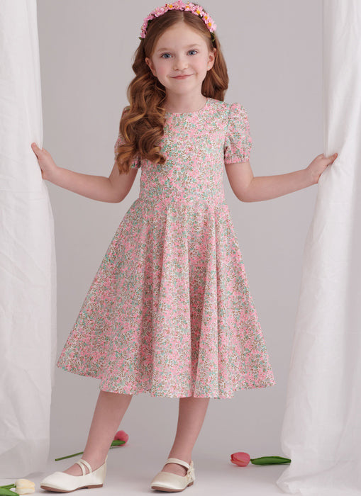Simplicity sewing pattern 9799 Girls' Dresses from Jaycotts Sewing Supplies