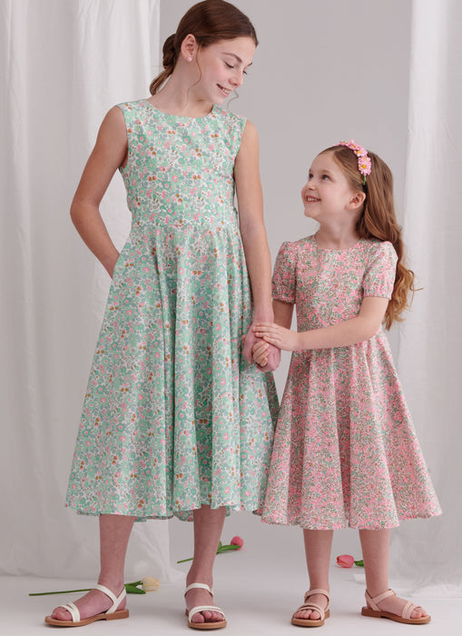 Simplicity sewing pattern 9799 Girls' Dresses from Jaycotts Sewing Supplies