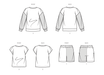 Simplicity sewing pattern 9801 Girls' and Boys' Sweatshirts and Shorts from Jaycotts Sewing Supplies