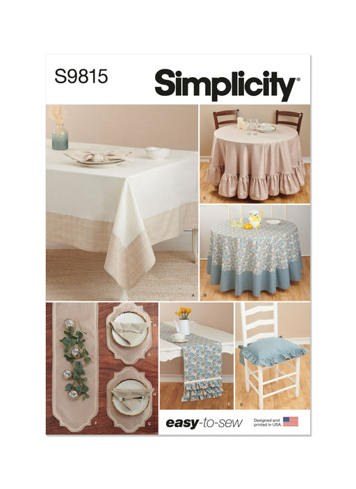 Simplicity sewing pattern 9815 Tabletop Décor from Jaycotts Sewing Supplies