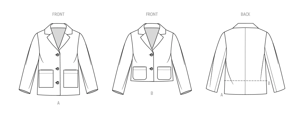 Simplicity sewing pattern 9831 Children's and Girls' Jacket in Two Lengths from Jaycotts Sewing Supplies