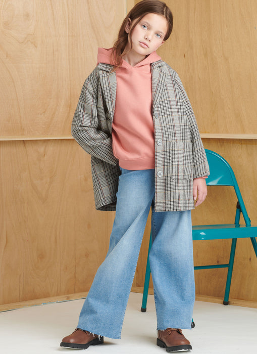 Simplicity sewing pattern 9831 Children's and Girls' Jacket in Two Lengths from Jaycotts Sewing Supplies